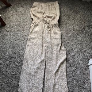 LOFT leopard jumpsuit